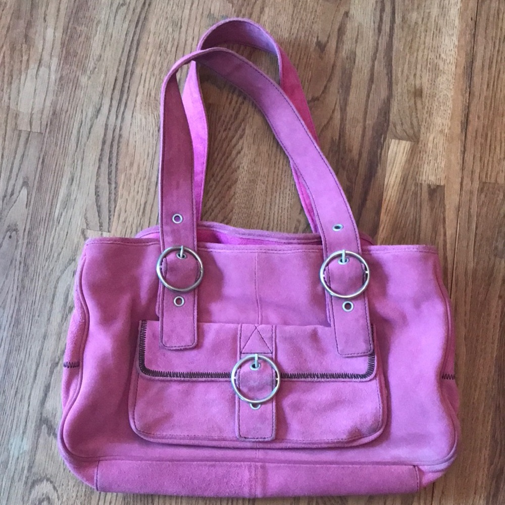 Pink Suede Bag by Ginger Michelle